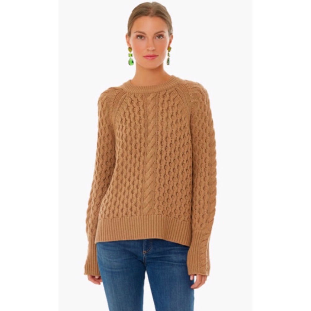 NWT Tuckernuck Camel Honeycomb Cable Knit Chunky Sweater